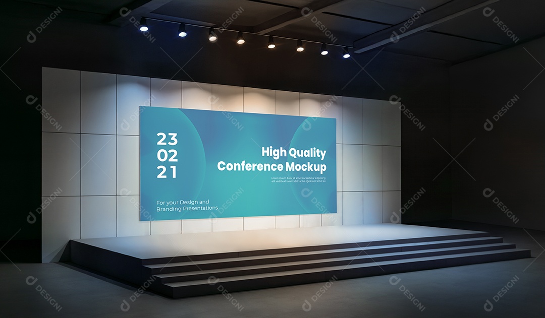 Espaço de Conferência PSD Editável Mockup