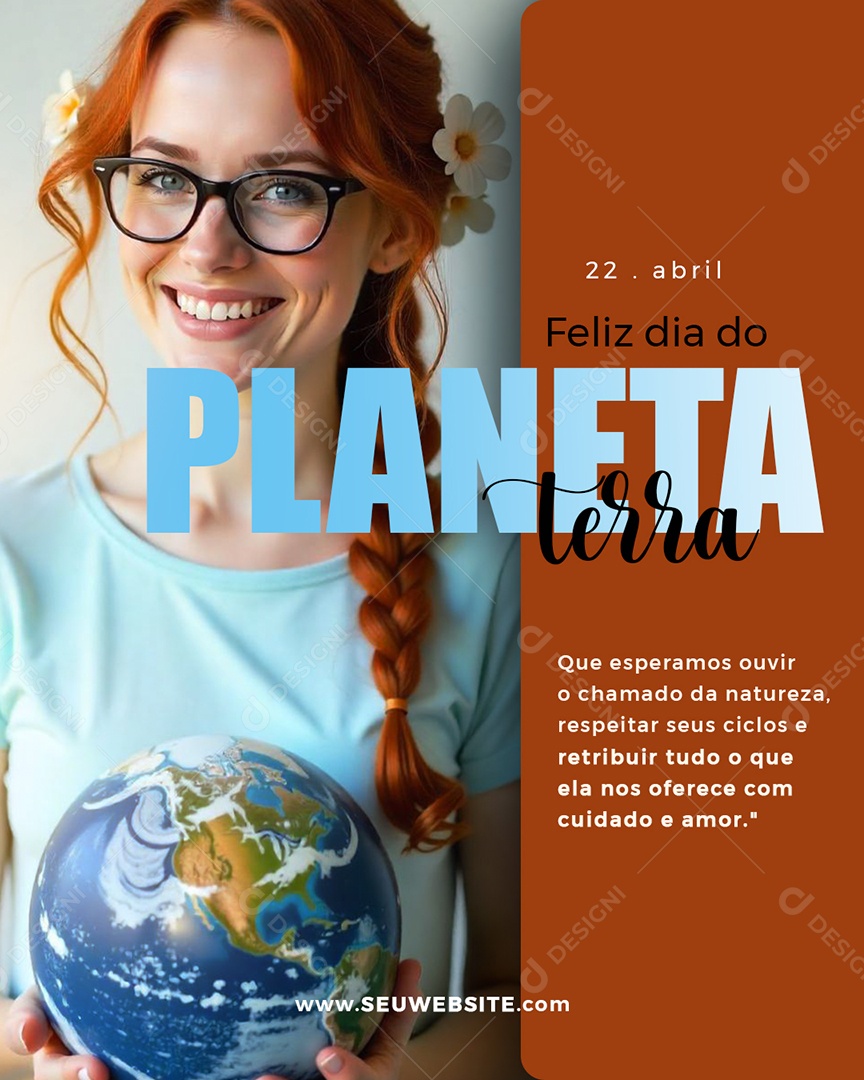 Dia Do Planeta Terra 22 De Abril Social Media PSD Editável