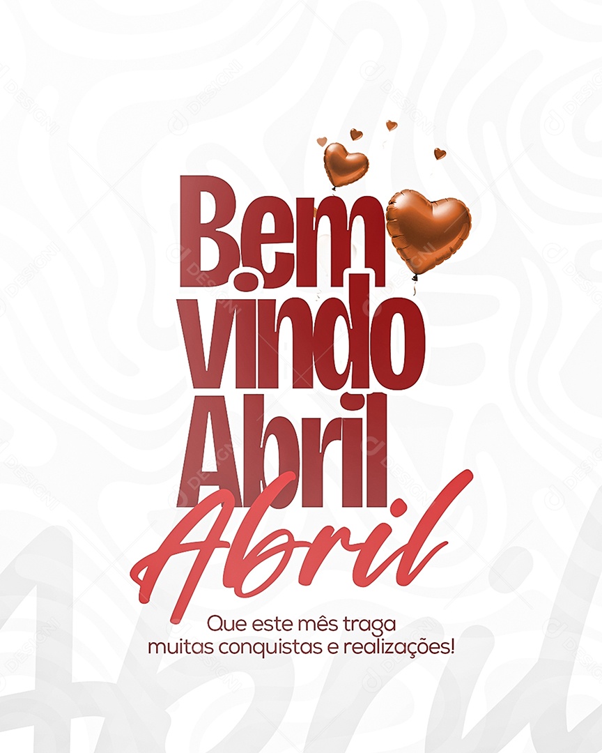 Bem Vindo Abril Social Media PSD Editável