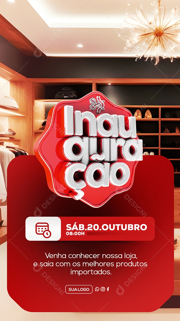 Story Venha Conhecer Nossa Loja Social Media PSD Editável