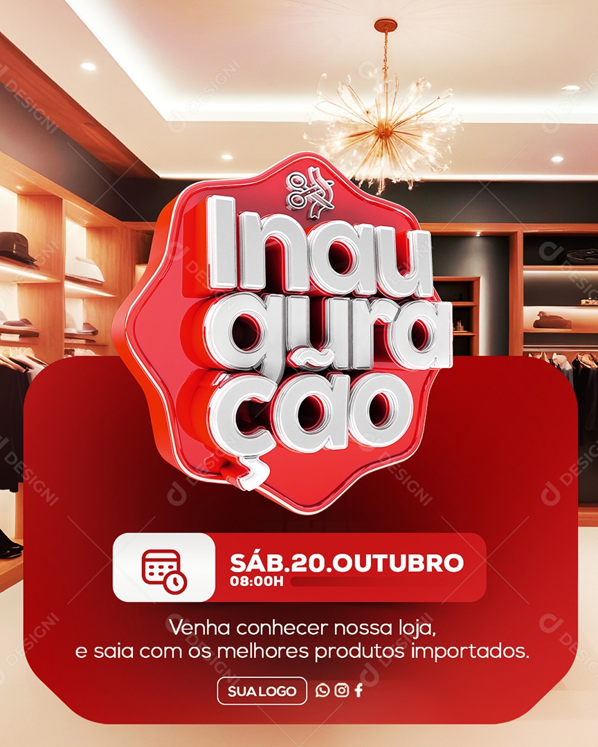 Venha Conhecer Nossa Loja Social Media PSD Editável