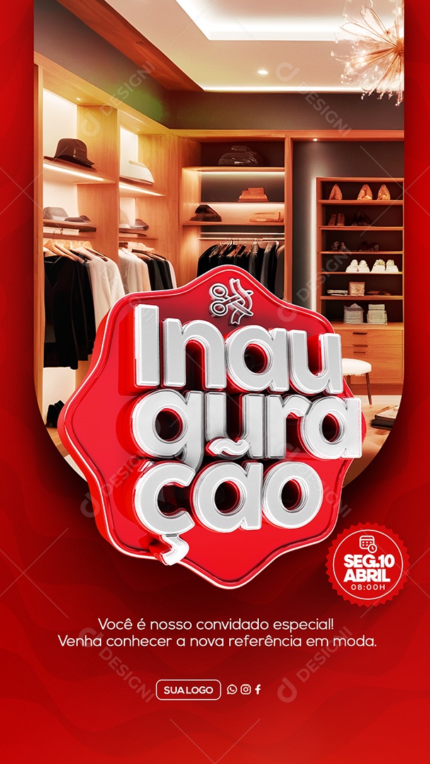 Story Venha Conhecer Nossa Loja Social Media PSD Editável