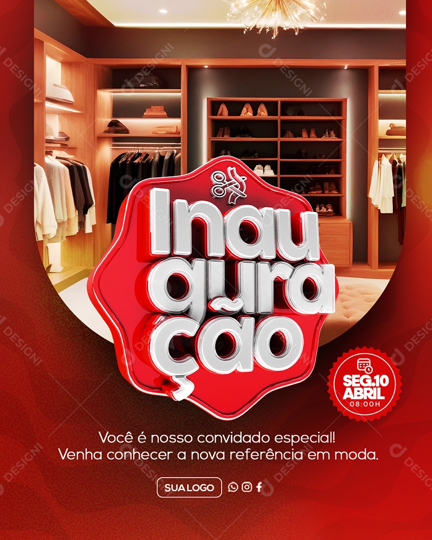 Venha Conhecer Nossa Loja Social Media PSD Editável