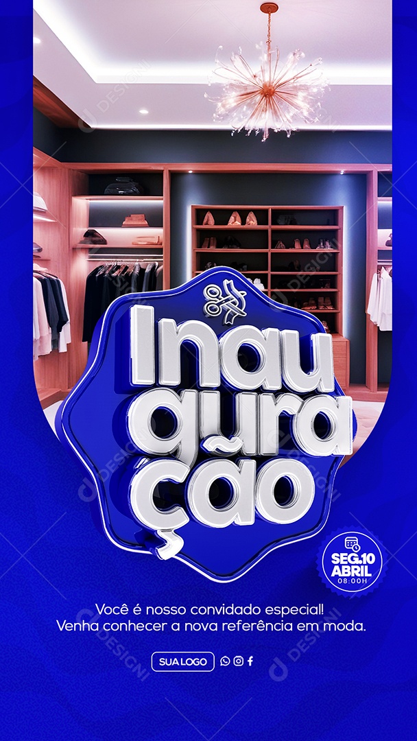 Story Venha Conhecer Nossa Loja Social Media PSD Editável