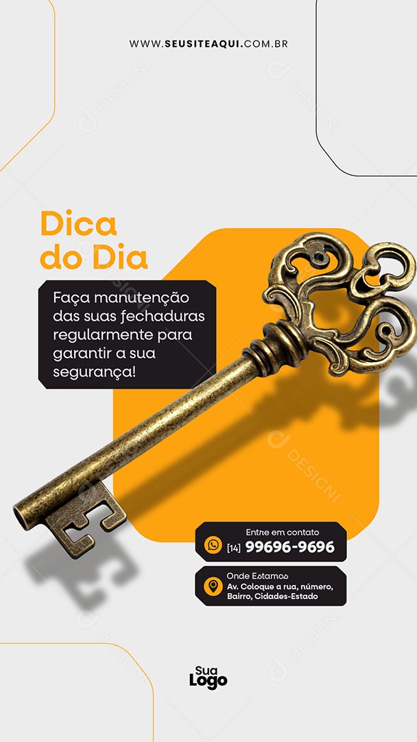 Story Chaveiro Dicas Do Dia Social Media PSD Editável