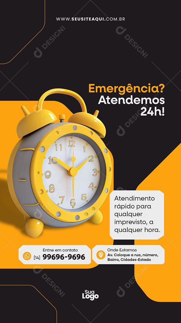 Story Chaveiro Emergências? Atendemos Social Media PSD Editável