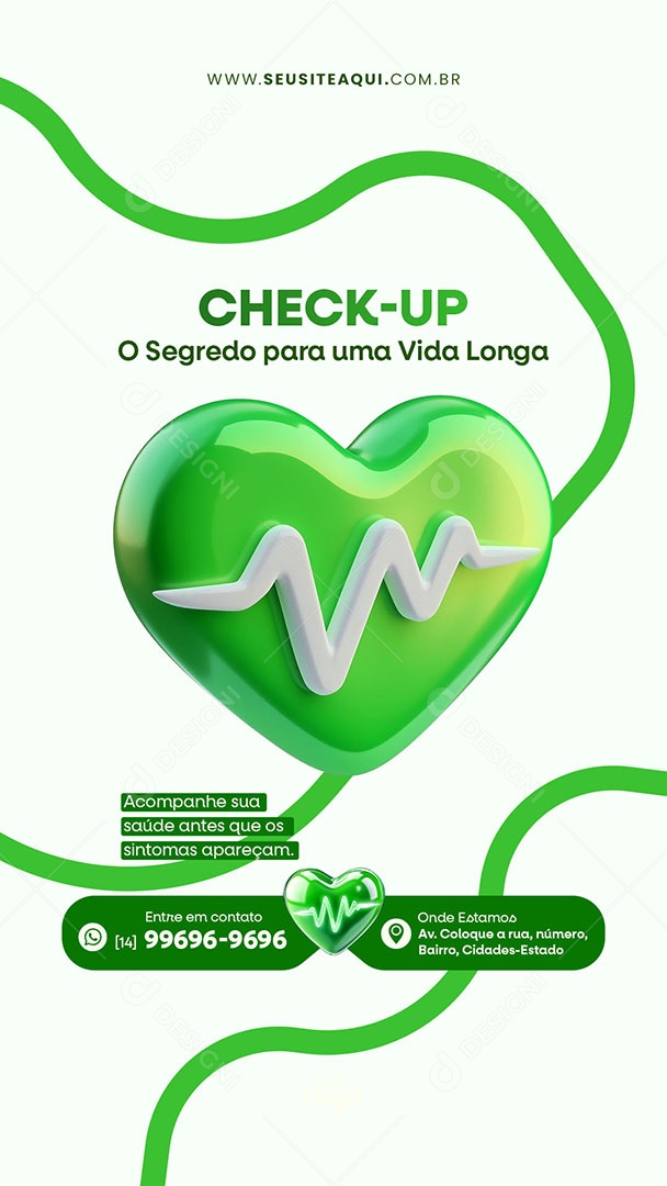 Story Clínica Médica O Segredo Para Uma Vida Longa Social Media PSD Editável