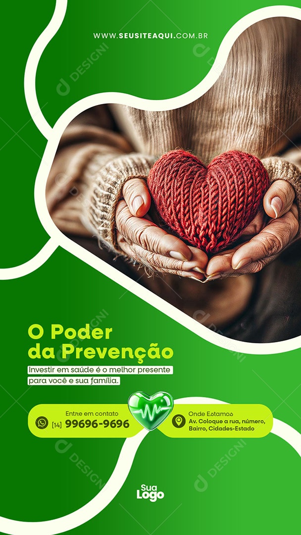Story Clínica Médica O Poder Da Prevenção Social Media PSD Editável