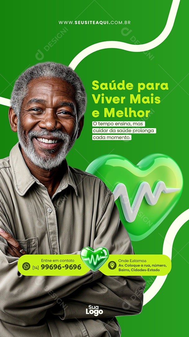 Story Clínica Médica Saúde Para Viver Mais e melhor Social Media PSD Editável