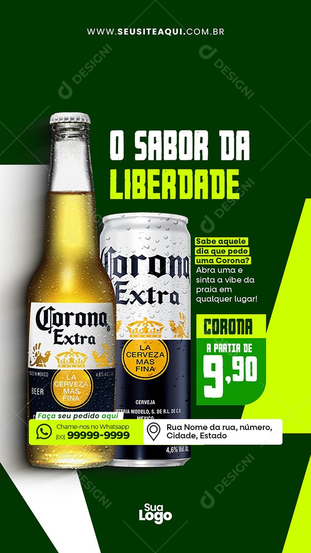 Story Cervejaria O Sabor Da Liberdade Social Media PSD Editável