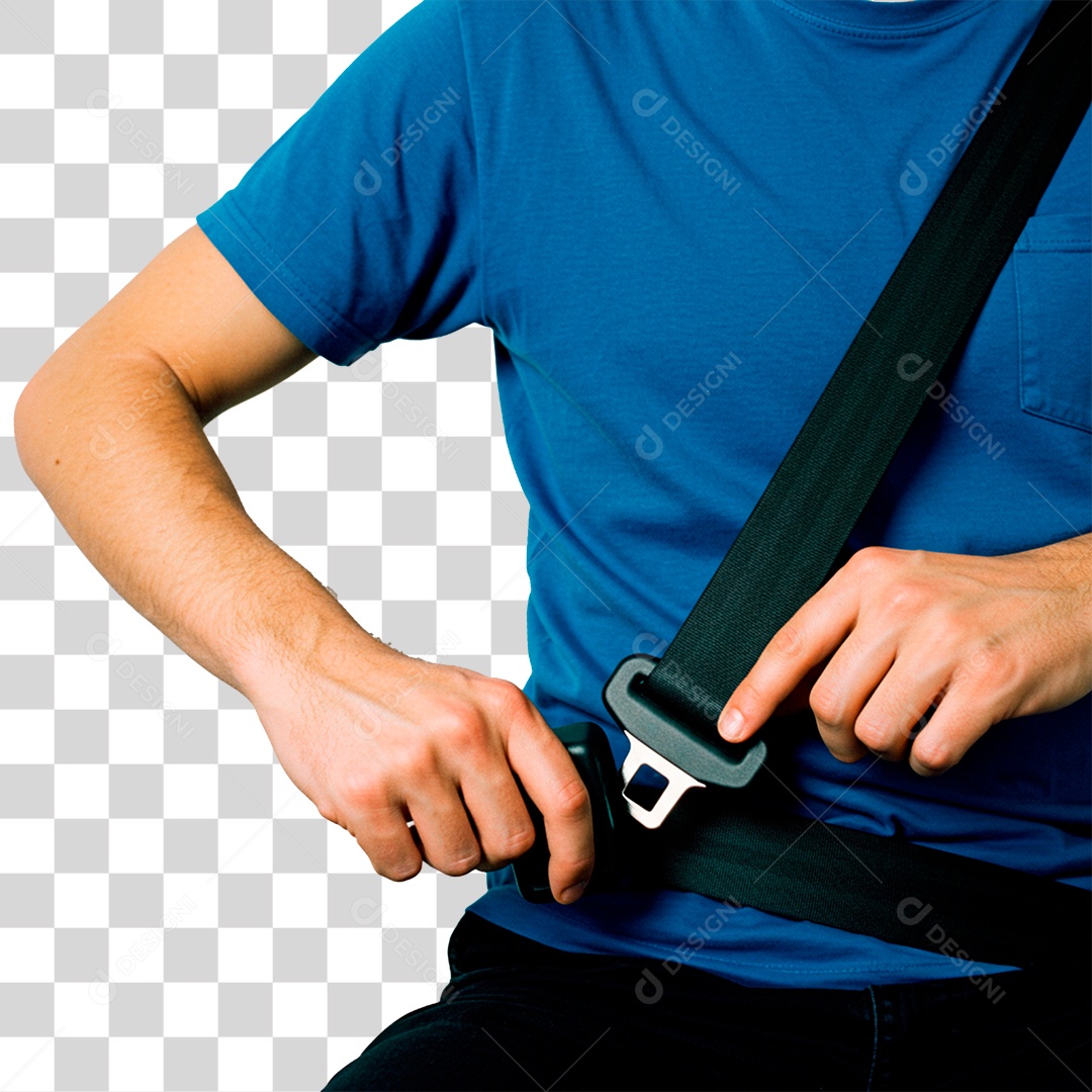 Homem com Cinto de Segurança PNG Transparente