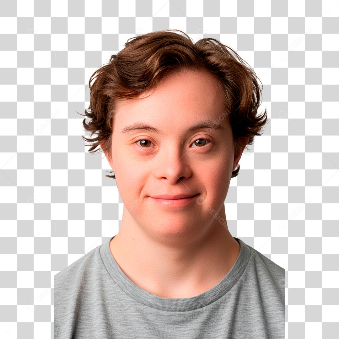 Homem com Síndrome de Down PNG Transparente