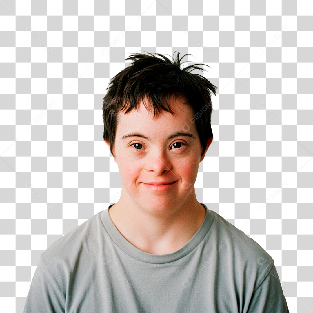 Homem com Síndrome de Down PNG Transparente