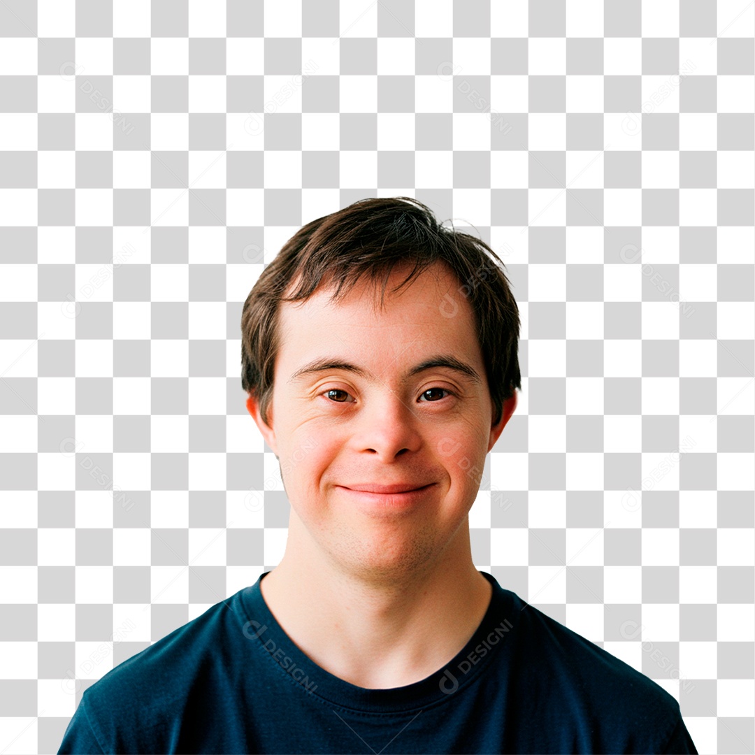 Homem com Síndrome de Down PNG Transparente