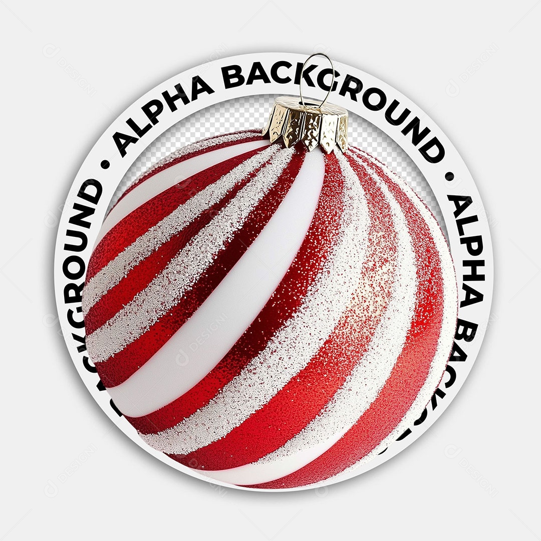 Bola de Enfeite Natalino Elemento 3D para Composição PSD