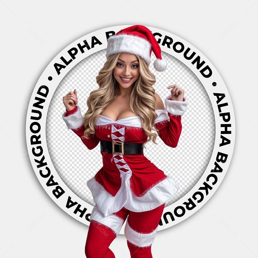 Personagem 3D Mamãe Noel Para Composição PSD