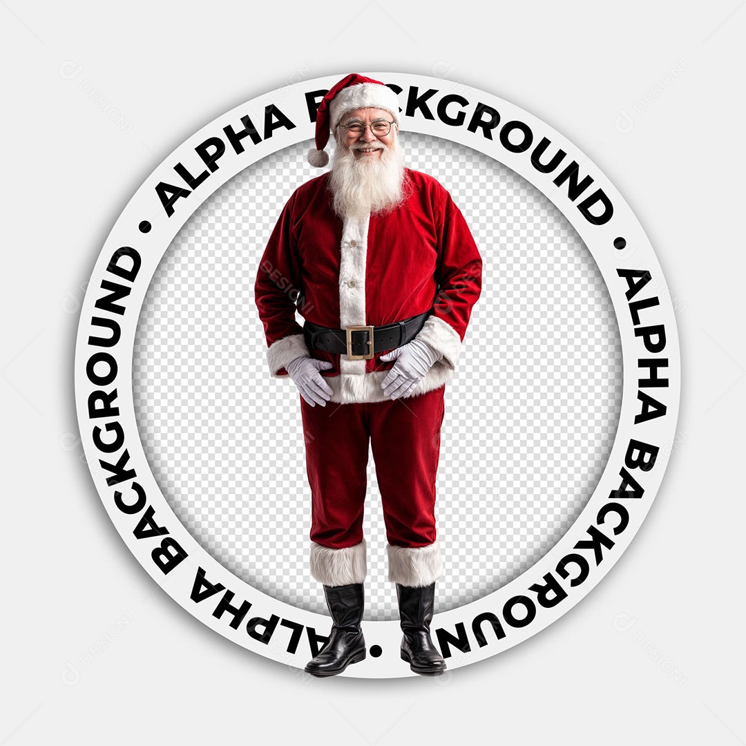 Elemento 3D Papai Noel Para Composição PSD