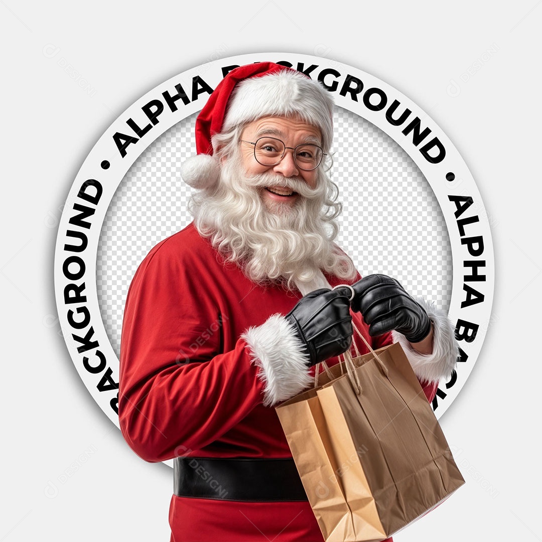 Elemento 3D Papai Noel Para Composição PSD