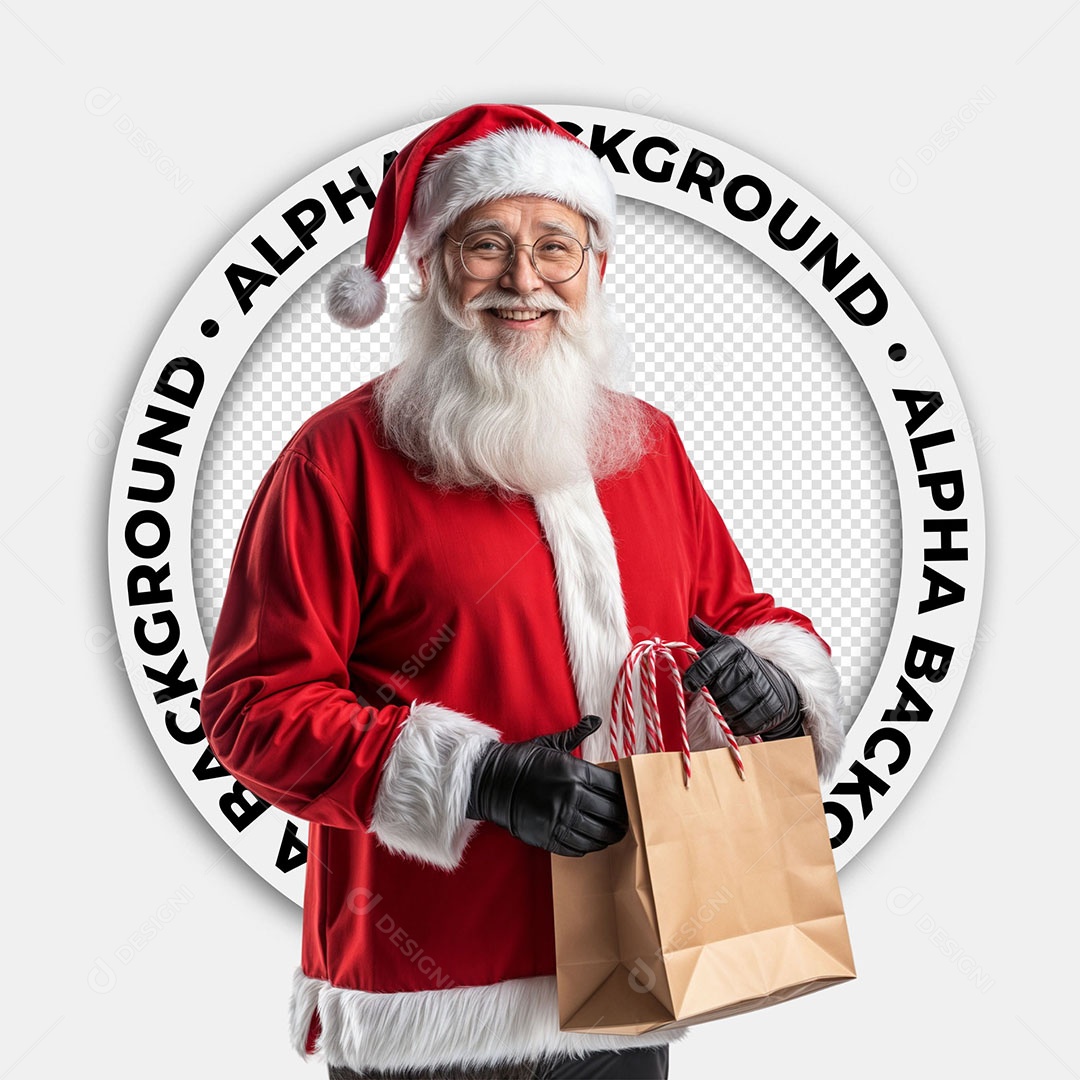 Elemento 3D Papai Noel Para Composição PSD