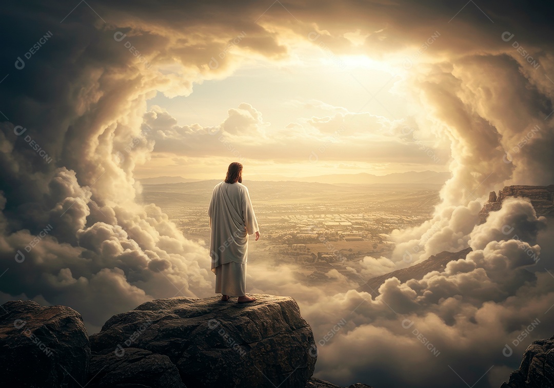 Retrato realista de Jesus Cristo.