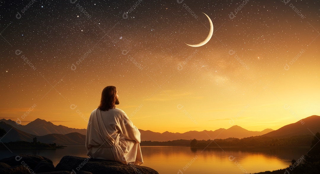 Retrato realista de Jesus Cristo.