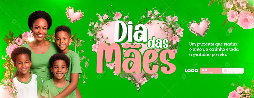 Dia Das Mães Verde 12 de Maio Social Media PSD Editável