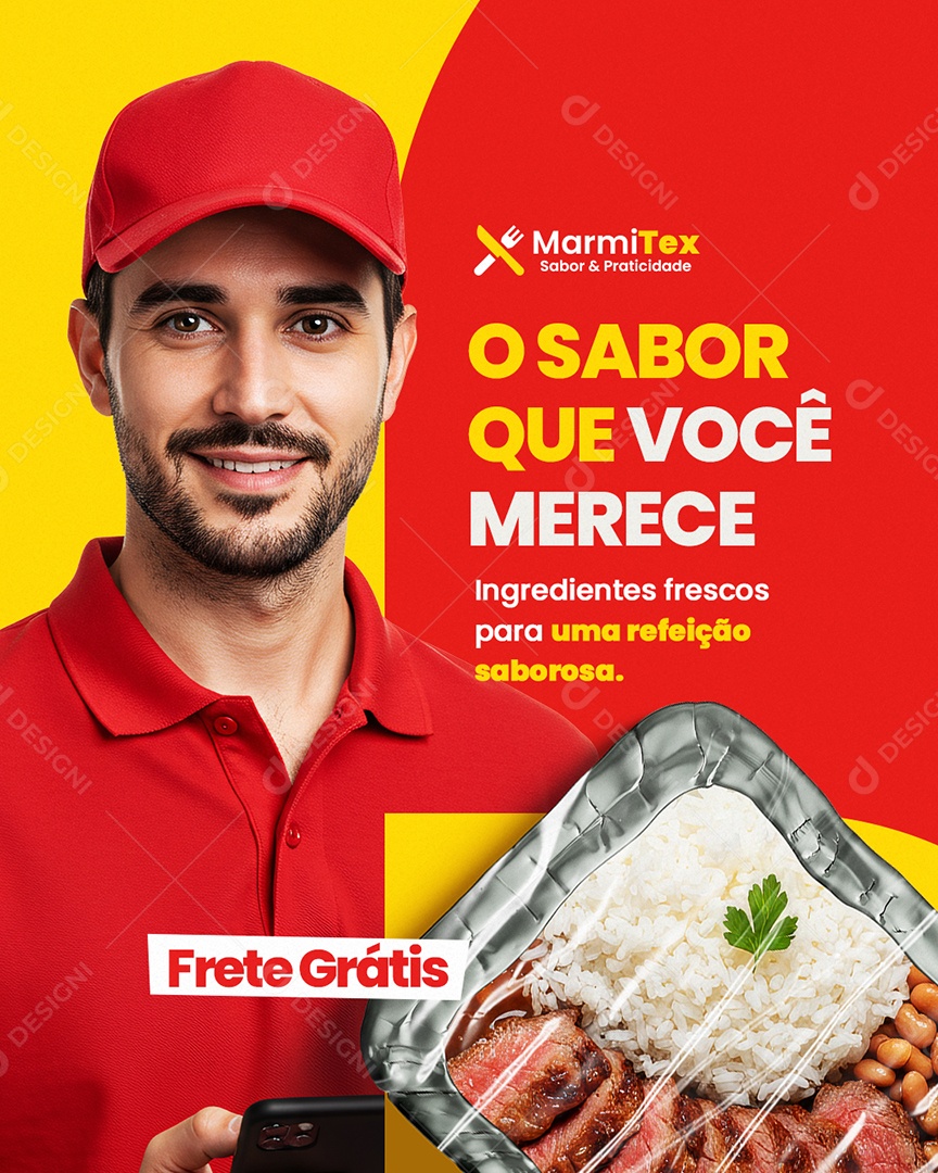 Marmitex O Sabor Que Você Merece Social Media PSD Editável