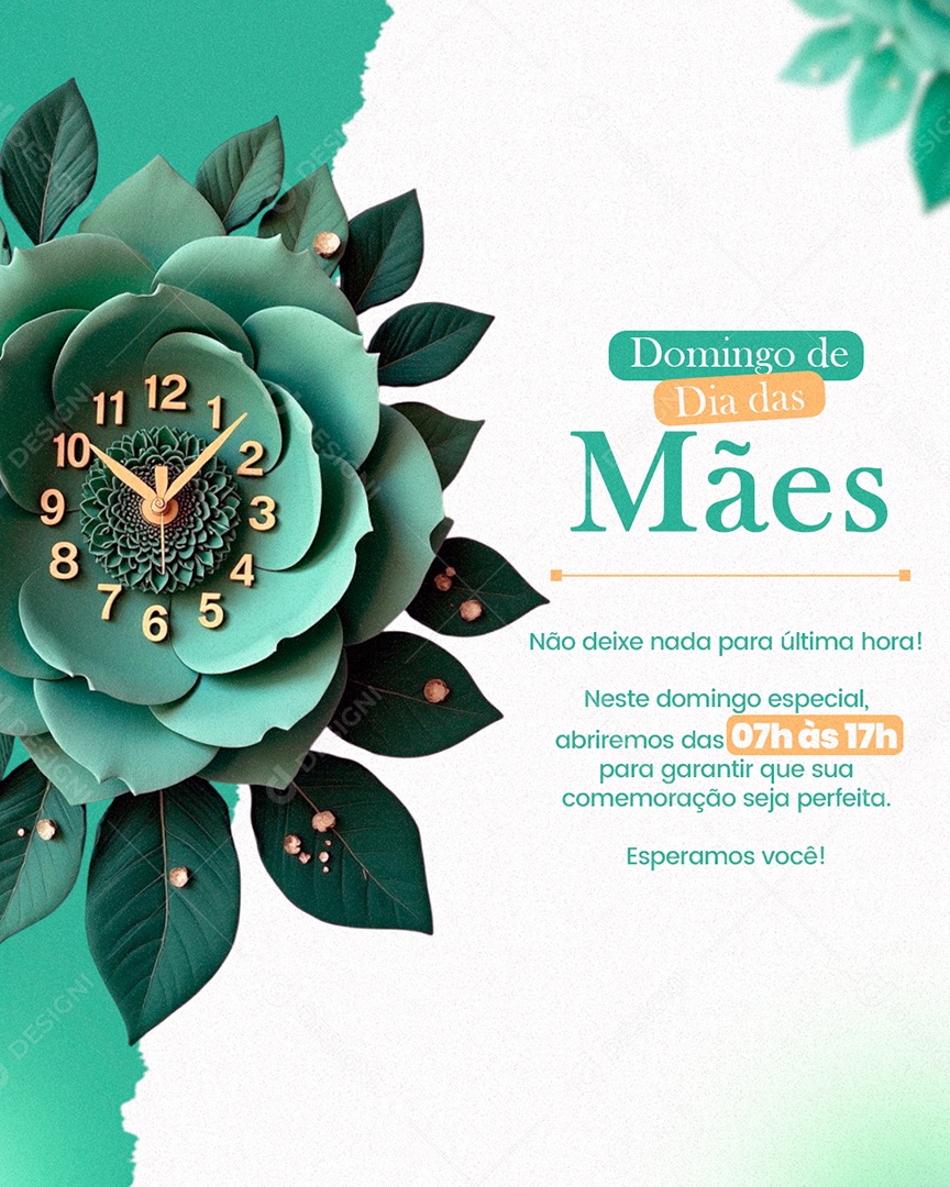 Domingo de Dia Das Mães 12 de Maio Social Media PSD Editável