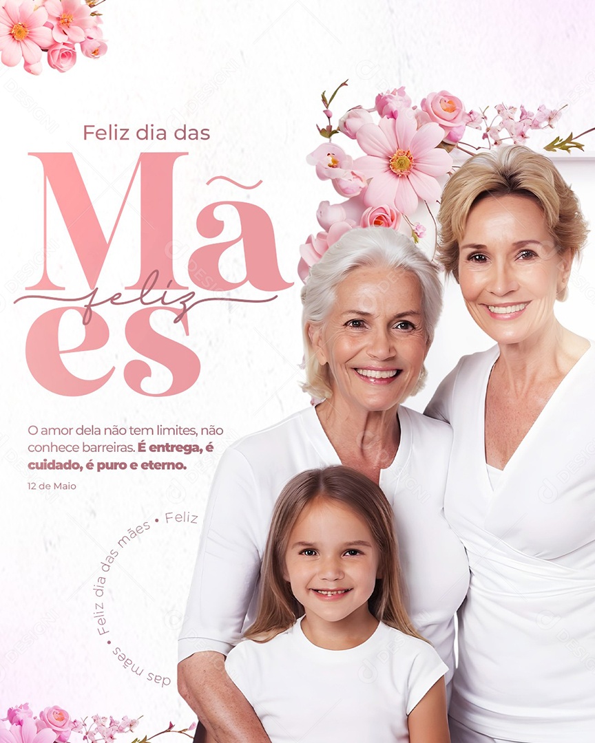 Feliz Dia Das Mães 12 de Maio Social Media PSD Editável