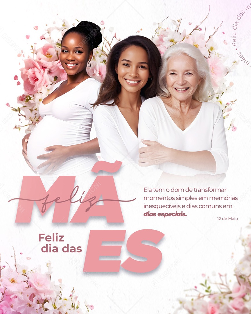 Feliz Dia Das Mães 12 de Maio Social Media PSD Editável