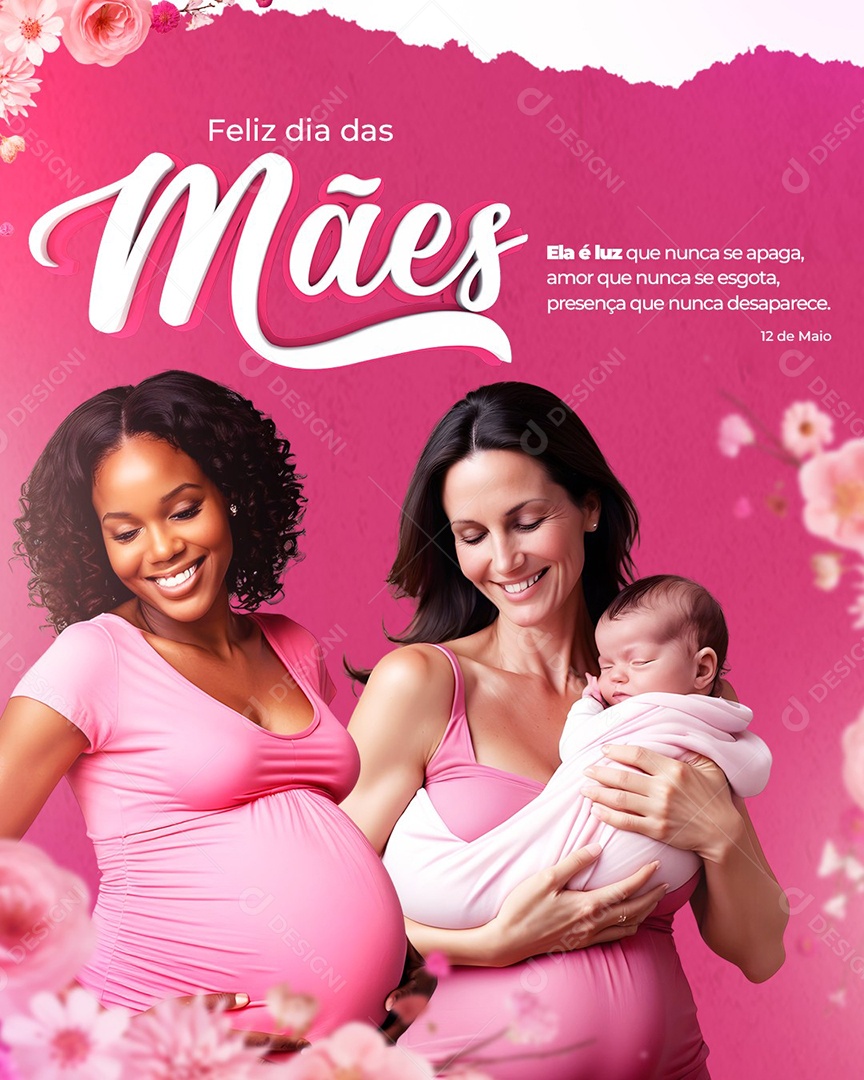 Feliz Dia Das Mães 12 de Maio Social Media PSD Editável