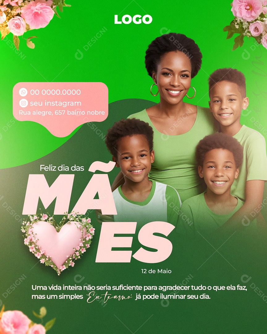 Feliz Dia Das Mães 12 de Maio Social Media PSD Editável