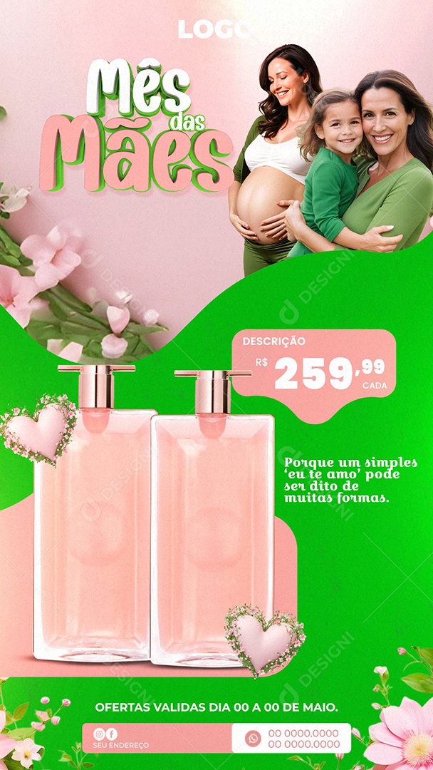 Promoção Mês das Mães Social Media PSD Editável
