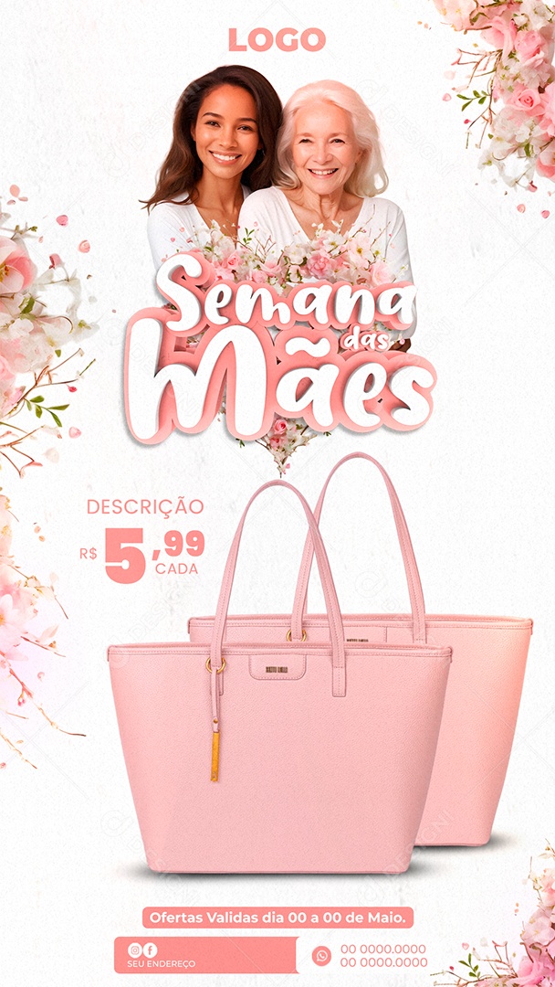 Promoção Semana das Mães Social Media PSD Editável