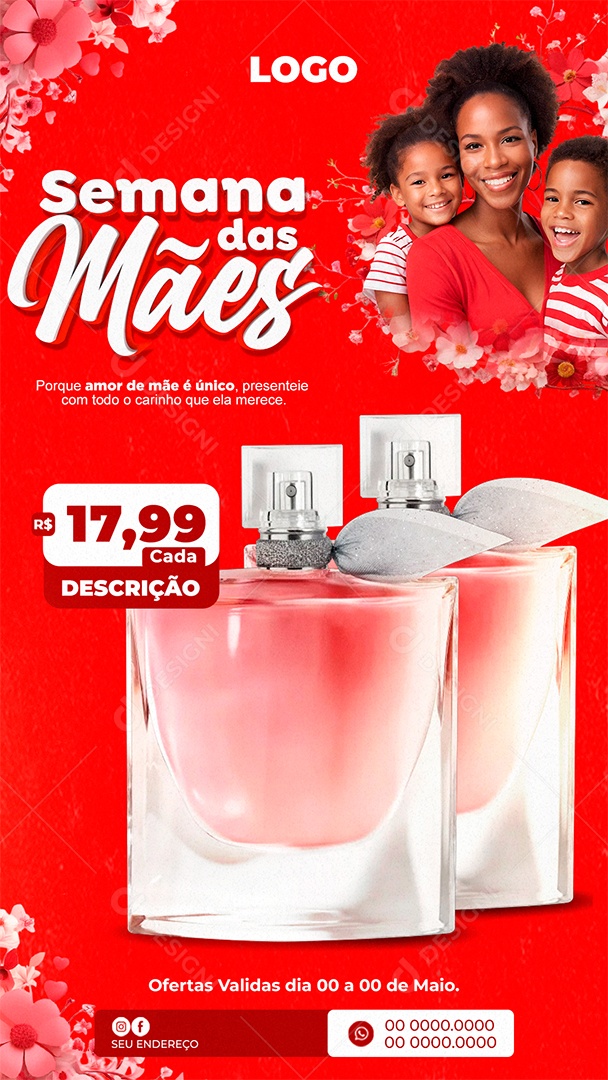 Promoção Semana das Mães Social Media PSD Editável