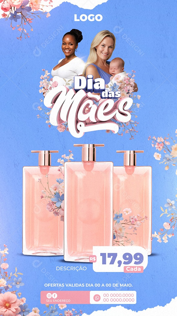 Promoção Dia Das Mães 12 de Maio Social Media PSD Editável