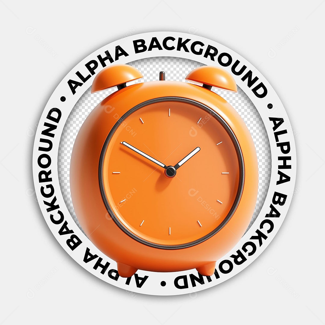 Relógio Despertador Elemento 3D Para Composição PSD