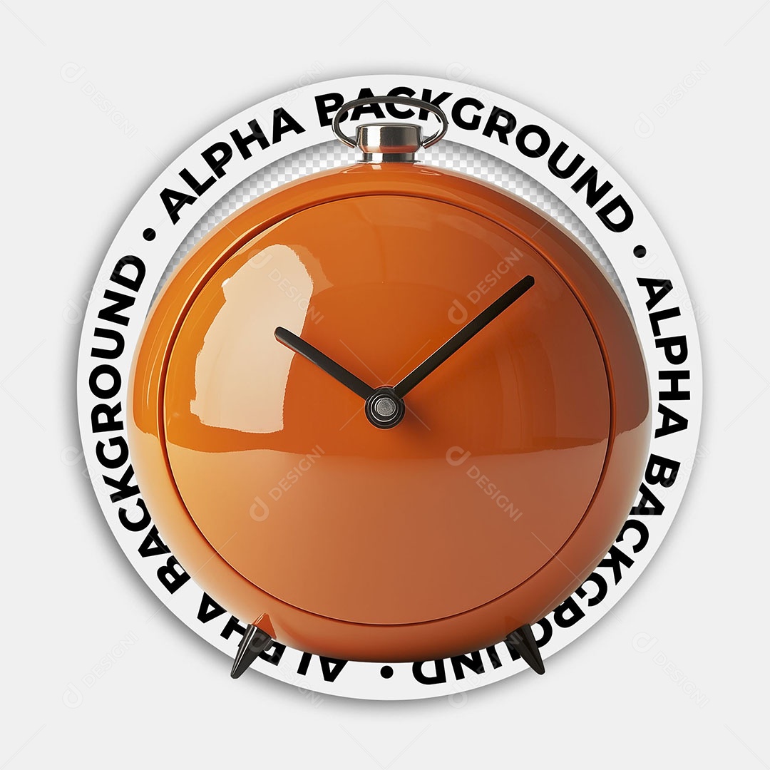 Relógio Despertador Elemento 3D Para Composição PSD