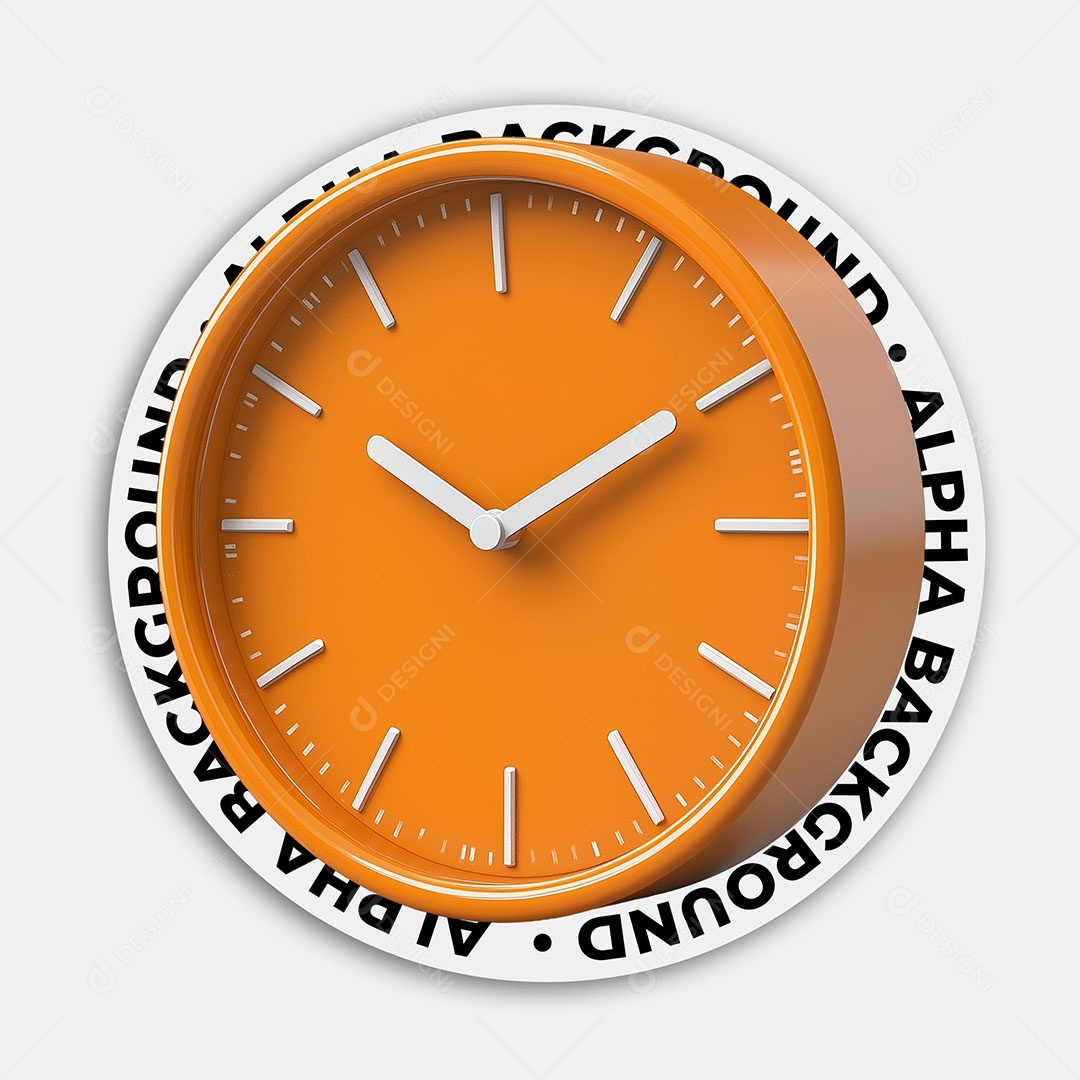 Relógio Despertador Elemento 3D Para Composição PSD