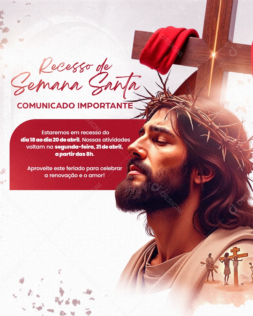 Semana Santa 13 de Abril Social Media PSD Editável