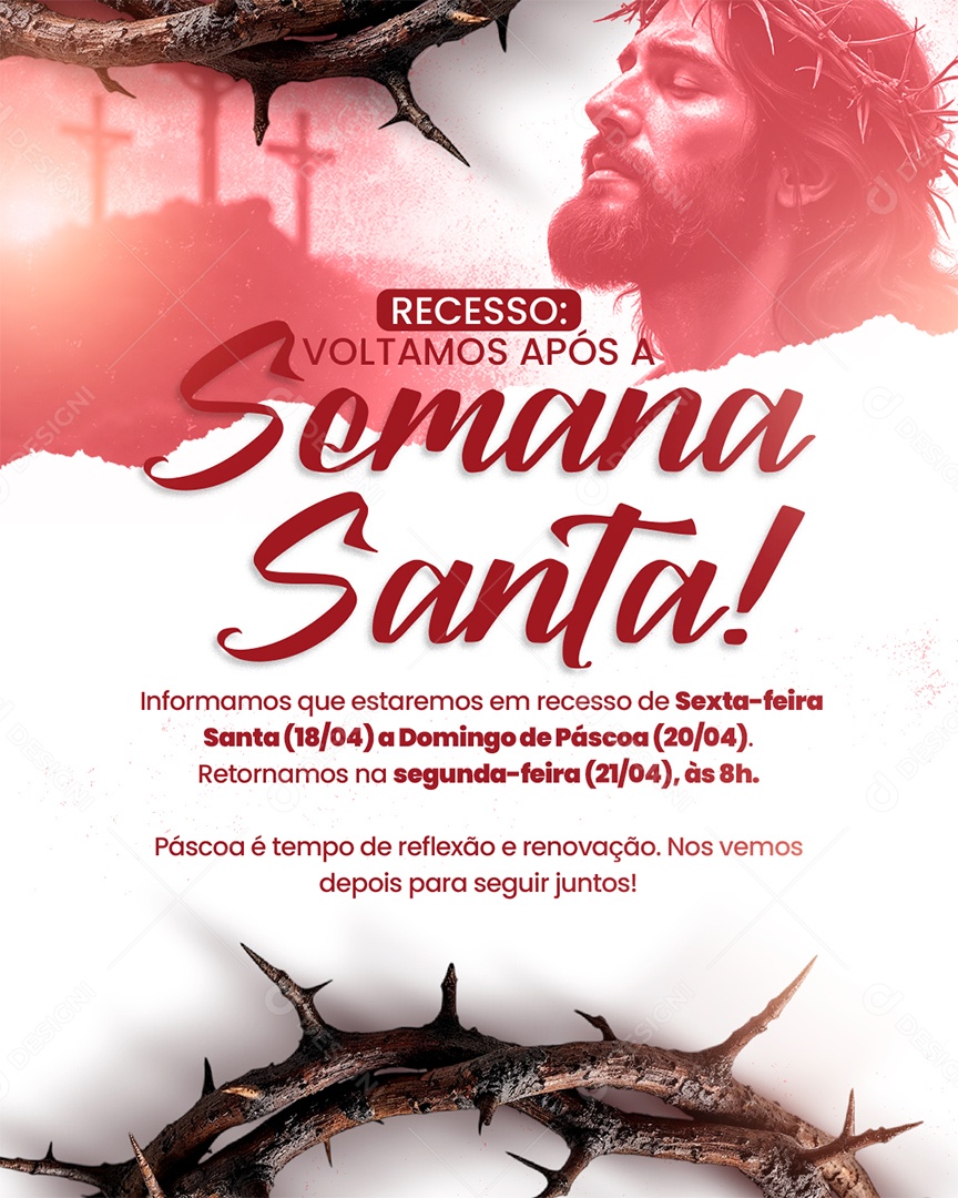 Semana Santa 13 de Abril Social Media PSD Editável