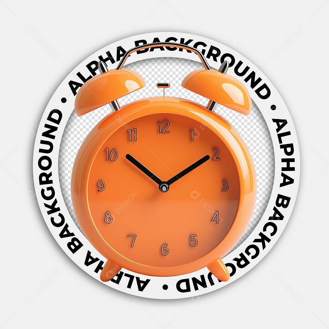 Relógio Despertador Elemento 3D Para Composição PSD