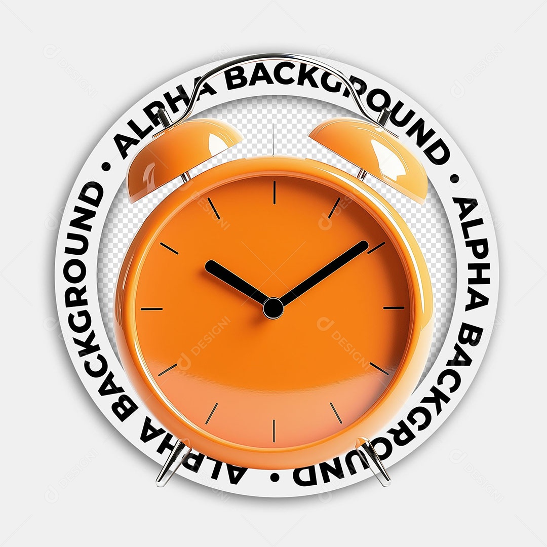 Relógio Despertador Elemento 3D Para Composição PSD