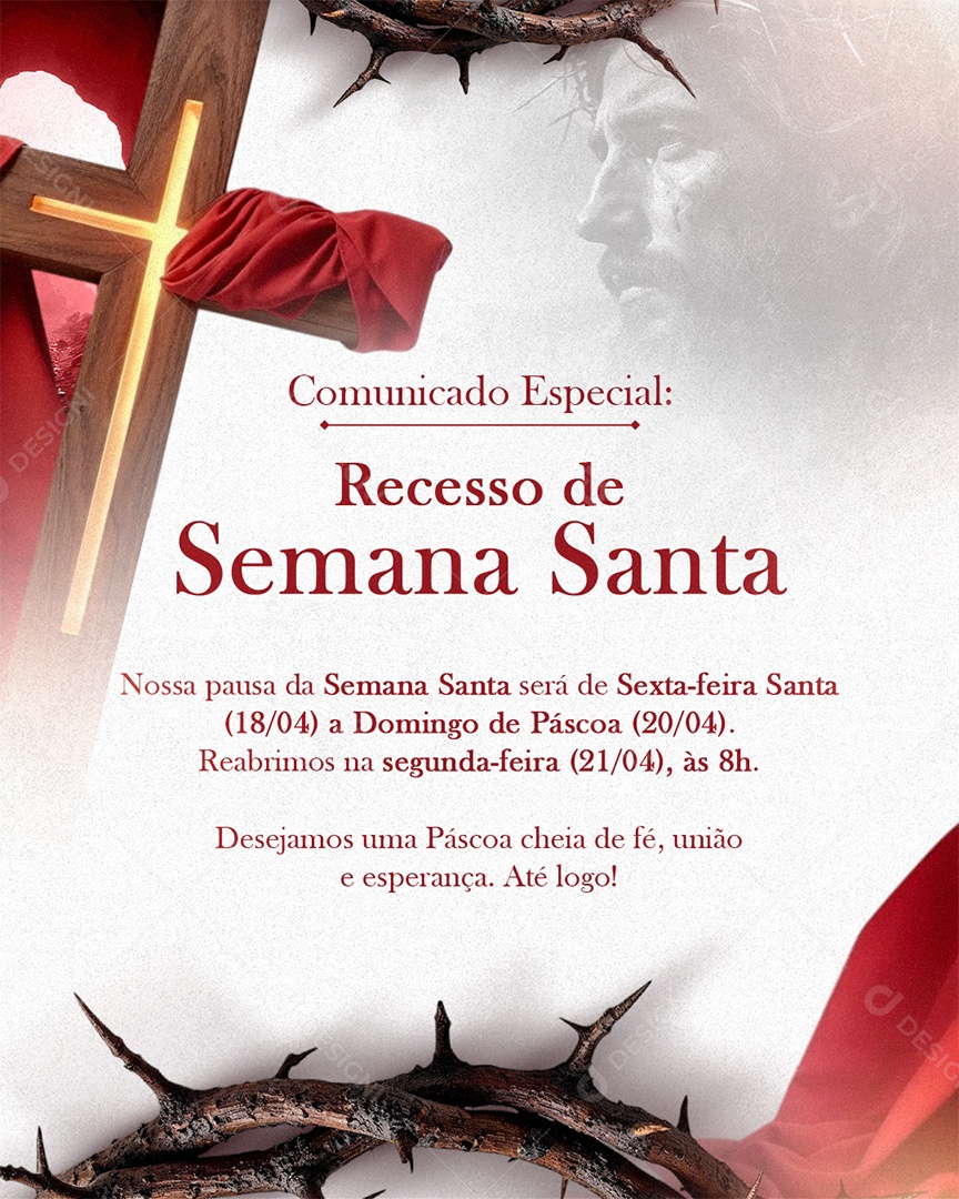 Semana Santa 13 de Abril Social Media PSD Editável