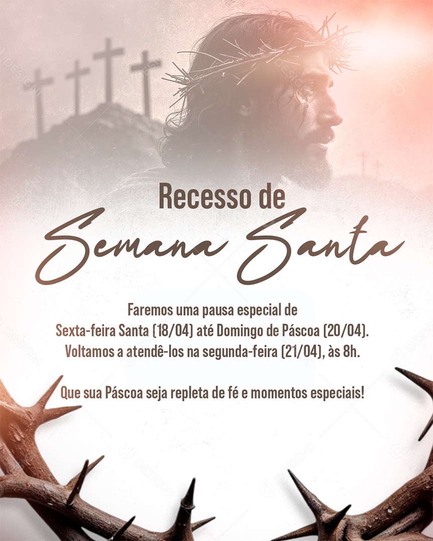 Semana Santa 13 de Abril Social Media PSD Editável