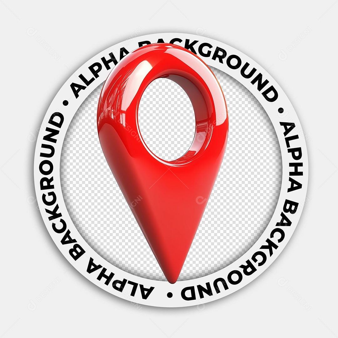 Ícone 3D de Localização para Composição PSD