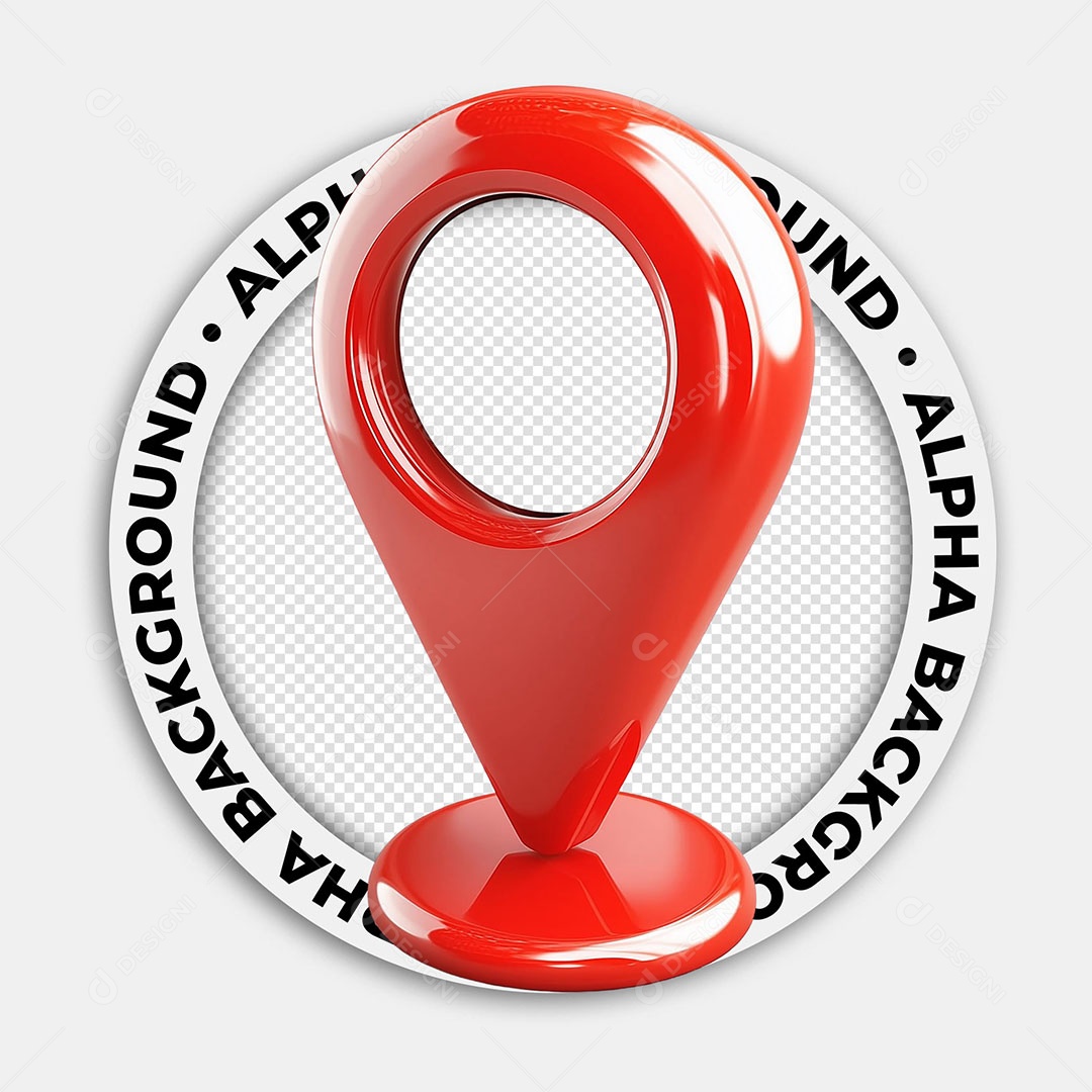 Ícone 3D de Localização para Composição PSD