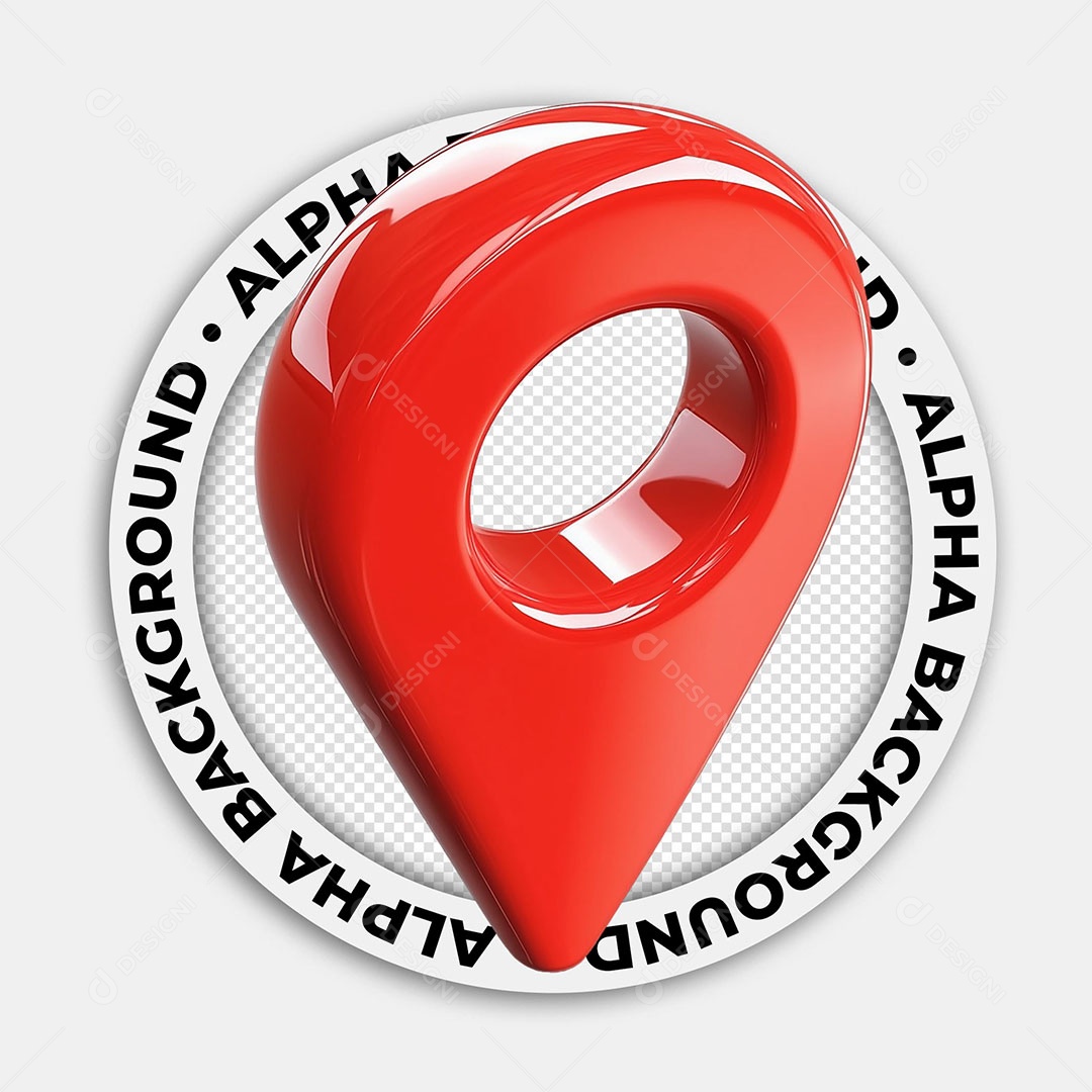 Ícone 3D de Localização para Composição PSD