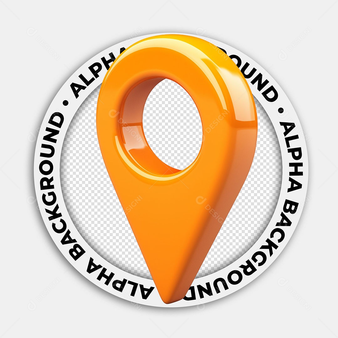 Ícone 3D de Localização para Composição PSD