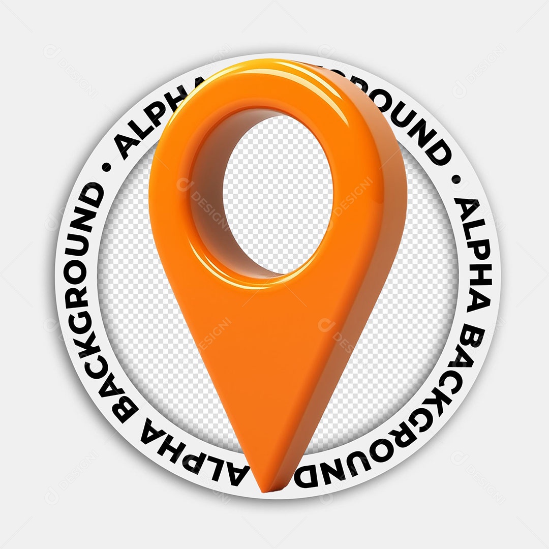 Ícone 3D de Localização para Composição PSD